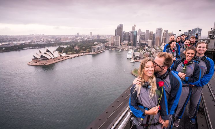 Couples doing the BridgeClimb Couples doing the BridgeClimb