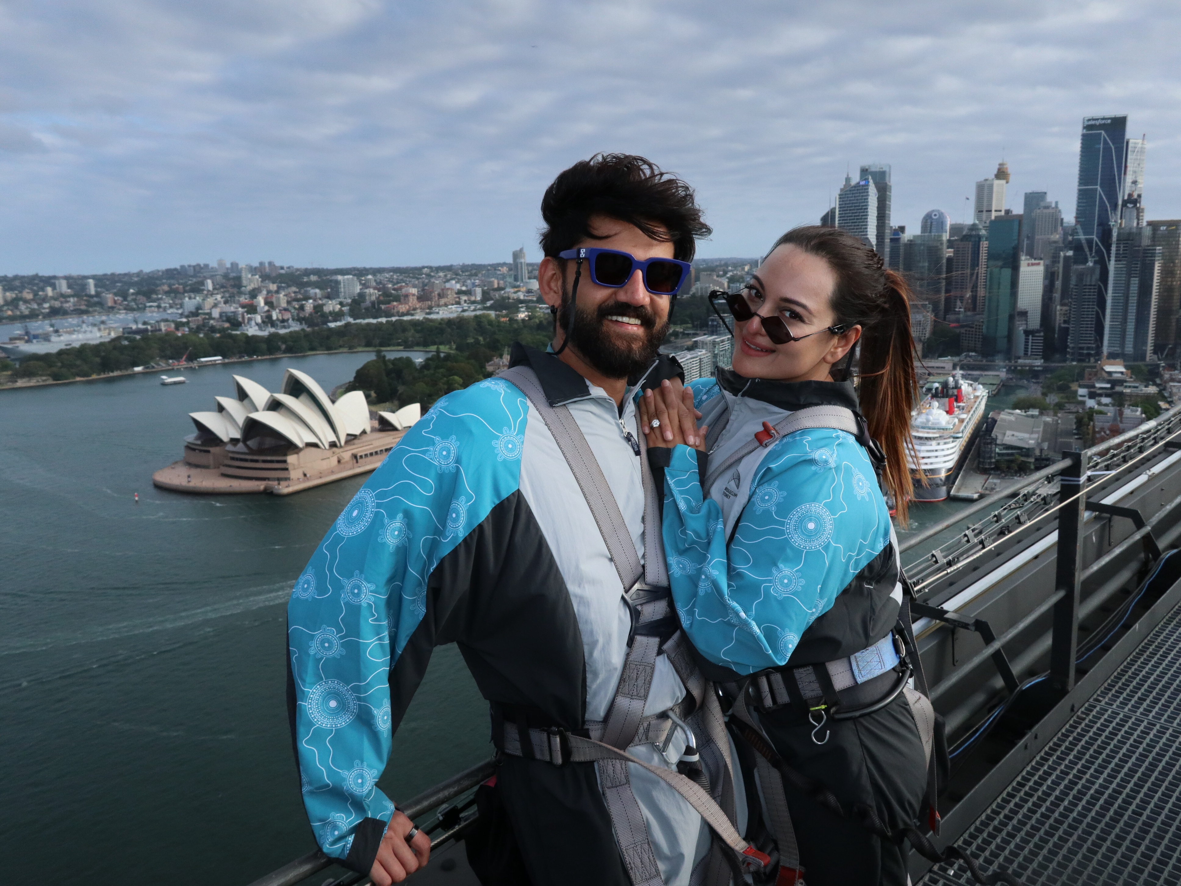 Zaheer Iqbal and Sonakshi Sinha enjoy a BridgeClimb