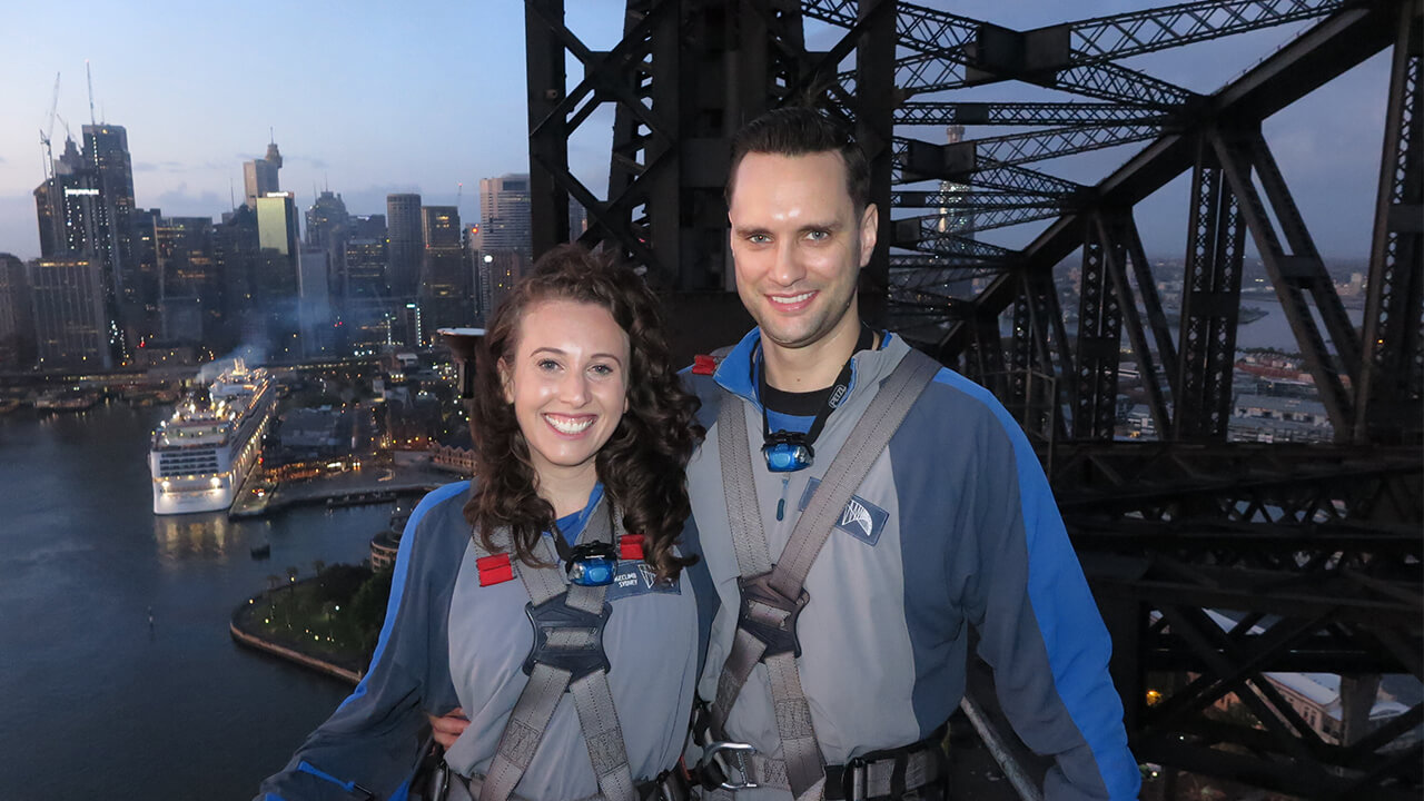 BridgeClimb's first double proposal at the Summit of the Sydney Harbour Bridge