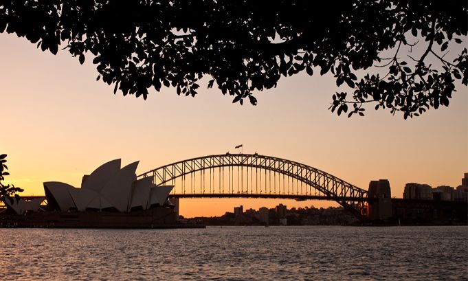 Sydney Harbour at dusk