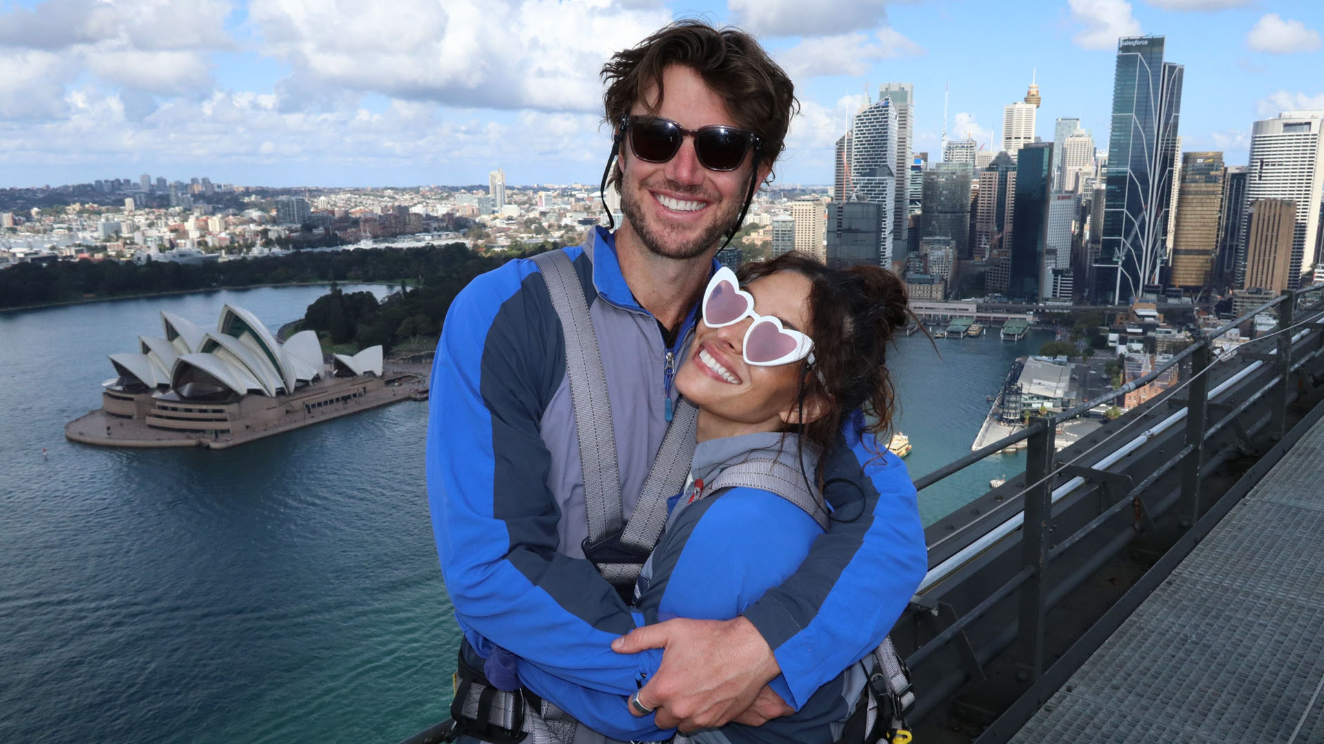 Sarah Shahi and Adam Demos