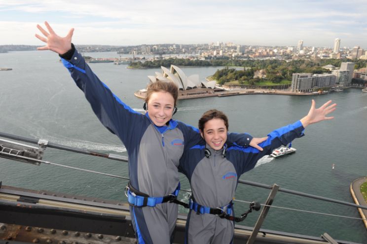 Children doing BridgeClimb Children doing BridgeClimb