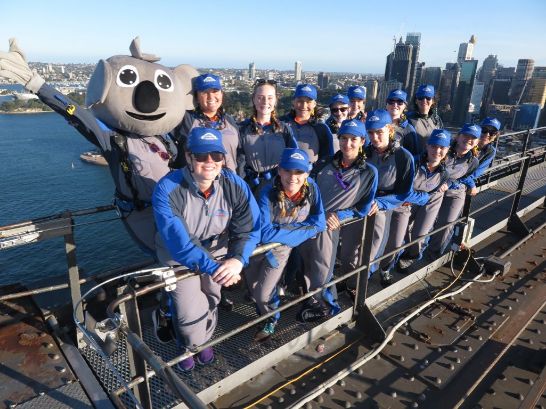Girl Guides climb the Sydney Harbour Bridge