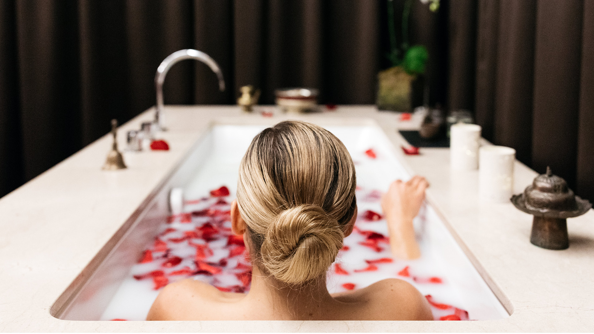 Person enjoying Chi, The Spa