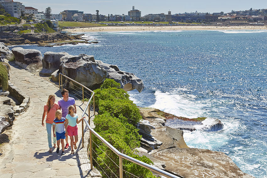 Bondi to Bronte Walk with the family