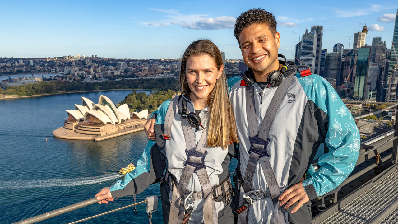 Pair of BridgeClimb climbers