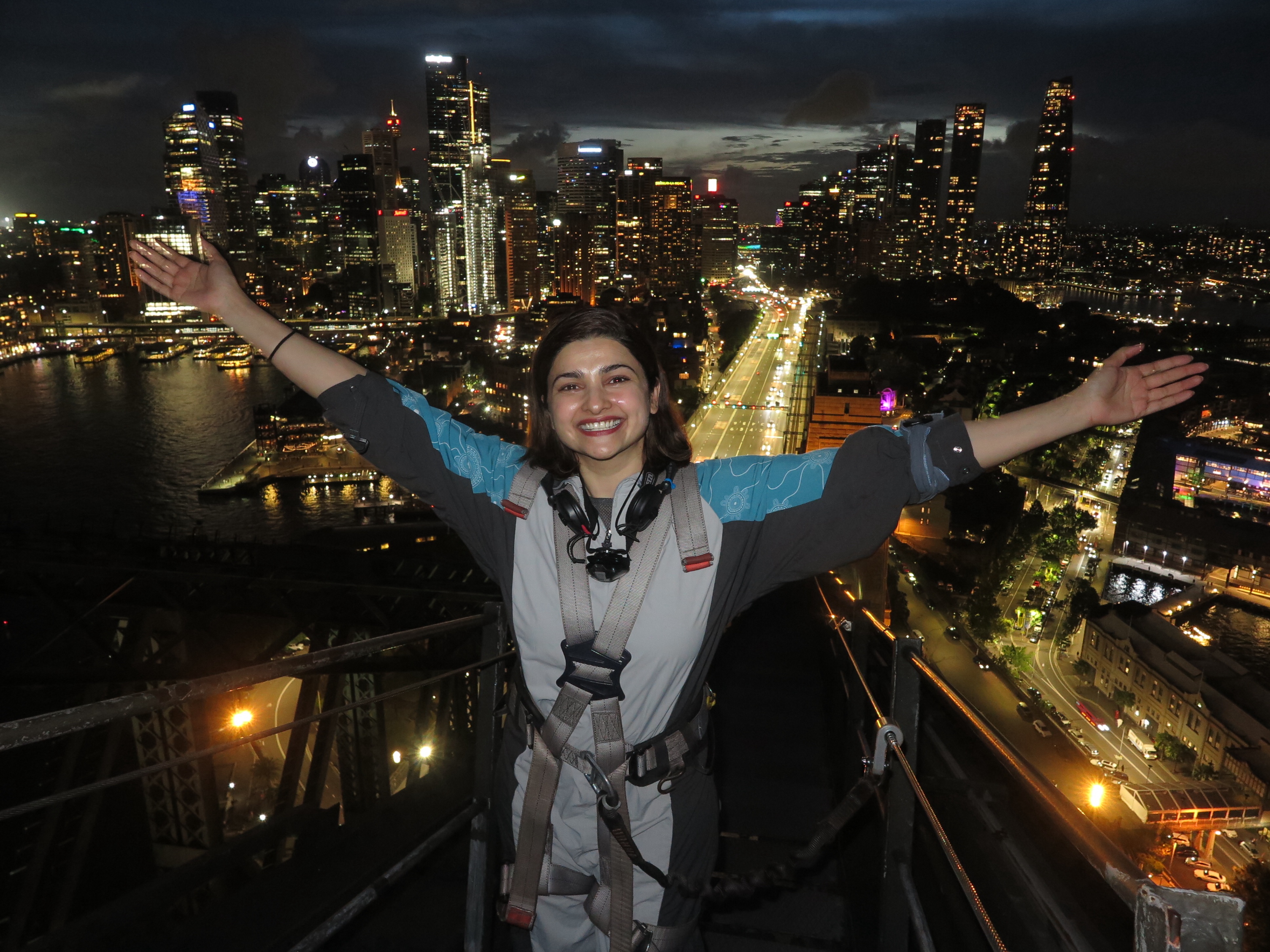 Prachi Desai enjoys a BridgeClimb at Night