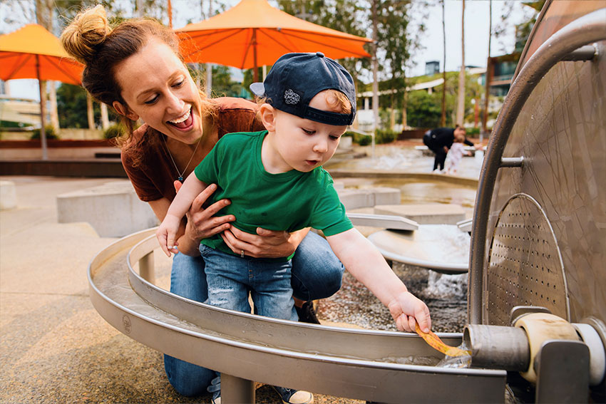 Darling Quarter water play activities