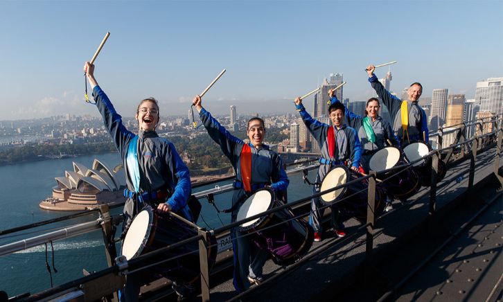 BridgeClimb's first taiko performance