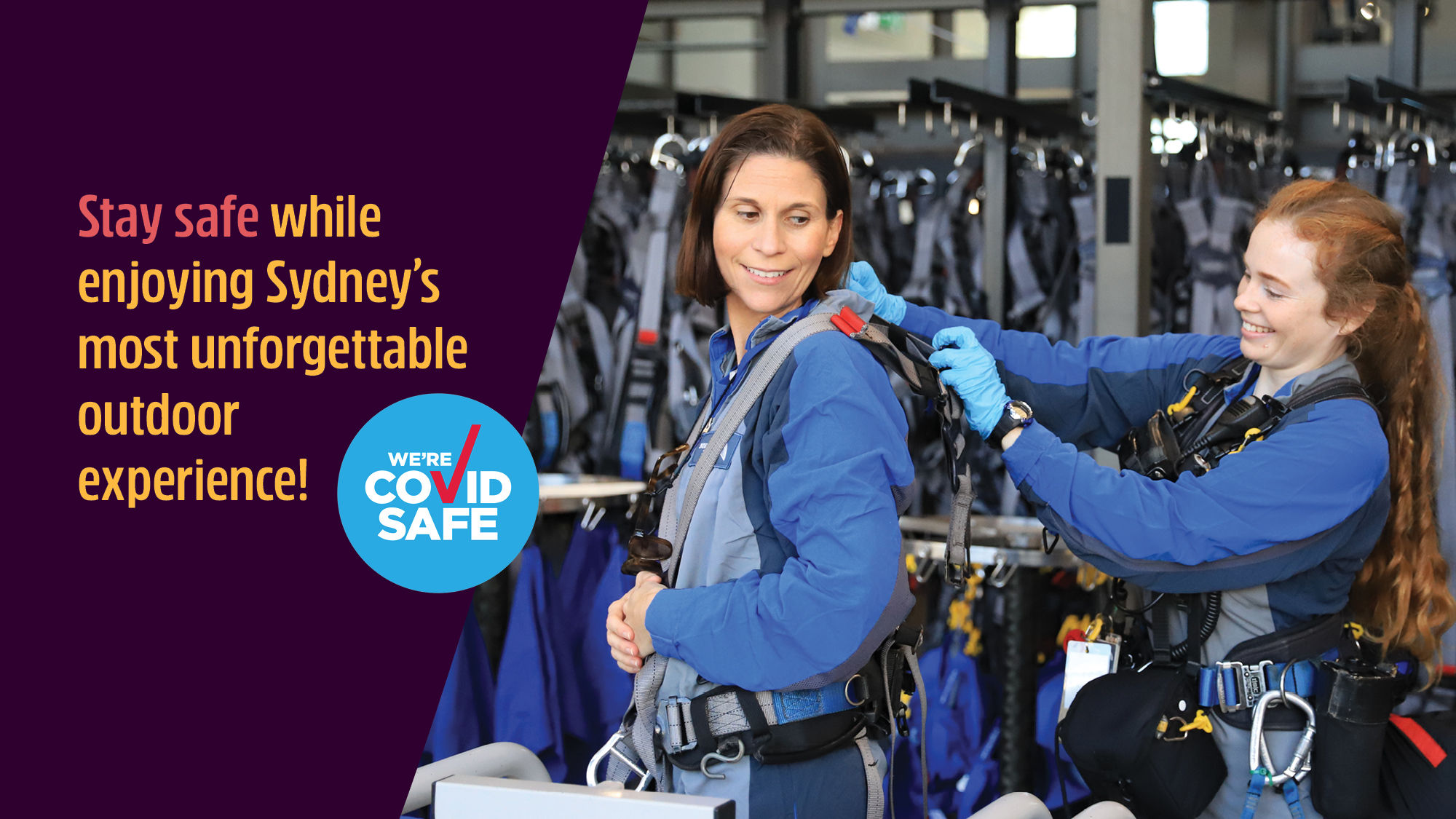 Bridgeclimb is registered with the NSW Government as a COVIDSAFE business.