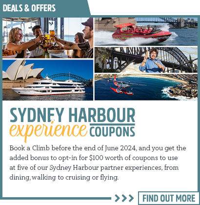 bridgeclimb offer opt in for $100 worth of exclusive partner coupons