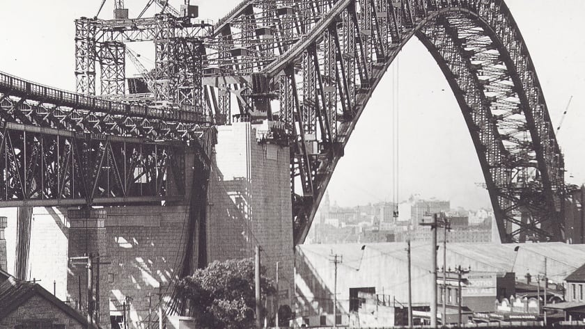 construction of sydney harbour bridge