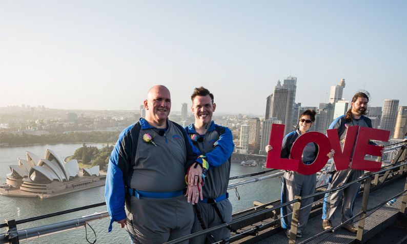 Same-sex wedding on the Sydney Harbour Bridge