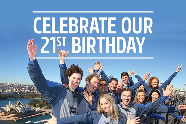 BridgeClimb's 21st birthday poster