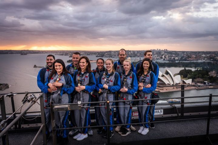 Couples doing BridgeClimb on Valentine's Day