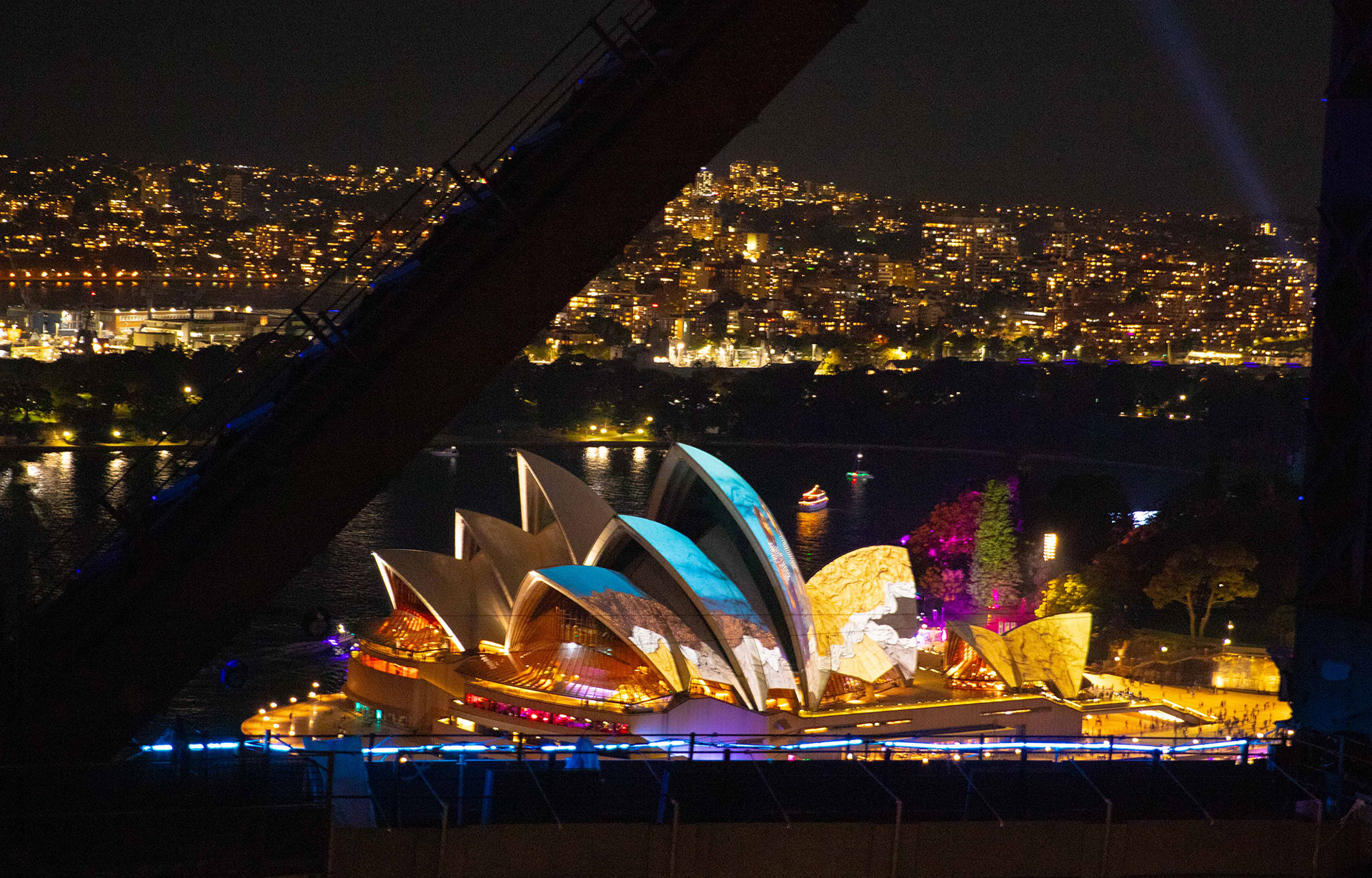 vivid sydney climb view