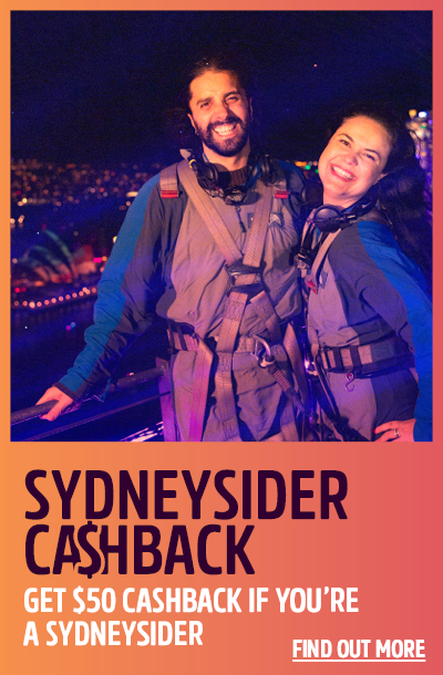 BridgeClimb Sydneysider Cashback offer for Vivid Sydney Climbs