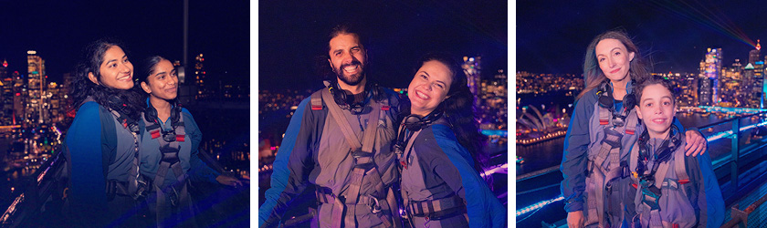 Vivid Sydney Climbers smiling at the summit
