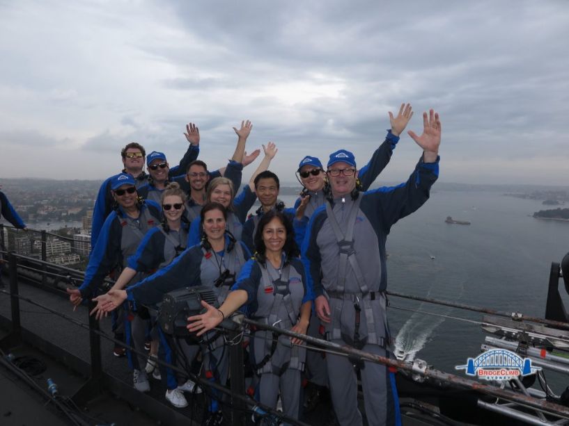 Taylors Wines staff doing BridgeClimb