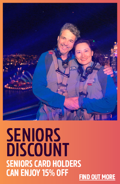 BridgeClimb Seniors discount for Vivid Sydney Climbs